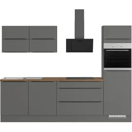 Impuls Küchen Küchenzeile 280 cm Grafit