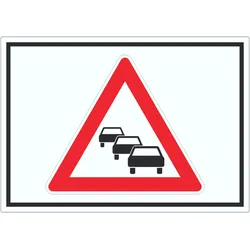 Aufkleber Achtung Stau Symbol A6 (105x148mm)