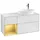 Villeroy & Boch Finion Waschtischunterschrank F921HFMT 120cm, Abdeckplatte white matt, Regale Gold matt lacquer, White matt lacquer
