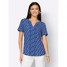 CREATION L Kurzarmbluse blau 44