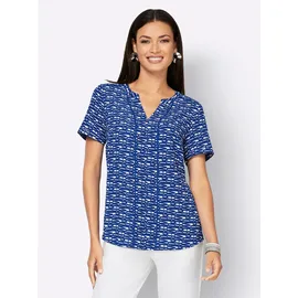 CREATION L Kurzarmbluse blau 44
