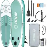 Fitleap Premium Stand Up Paddling Board Set, aufblasbares SUP Board mit Pumpe, verstellbarem Paddel und Rucksack, für Anfänger und Profis, perfekt für Yoga, Surfen und Wassersport