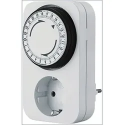 Steckdosenschaltuhr IP20 Tage analog 230V 16A 15min Zwischensteck/Steckd
