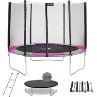 RALLI Pink Trampolin Ø300 mit Leiter, Abdeckung, Verankerungsset rosa|grau 305 CM