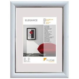 The Wall - the art of framing AG Kunststoff Bilderrahmen Elegance weiß-metallic-silber, 30 x 40 cm