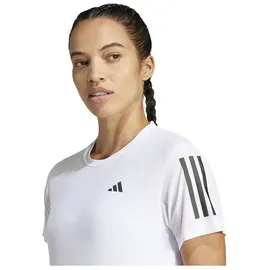 adidas Own The Run Climacool 3-Streifen T-Shirt White / Violet Tone XS
