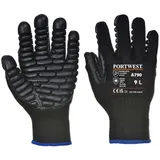 PORTWEST Anti-vibrations-arbeitshandschuhe En 10819 Schwarz XL