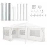 Kinzo Pavillon 3 x 6 m inkl. 6 Seitenteile Weiß