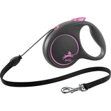 Flexi Black Design Seil M 5 m pink Roll-Leine für Hunde