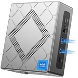 NiPoGi CK10 Mini PC 32GB DDR4 RAM, Ιntel i5-12600H(bis zu 4,50 GHz, 12C/ 16T), 1024GB M.2 NVMe PCIe3.0 SSD Mini Desktop Computer WiFi 6, 4K UHD Triple Display/2x HDMI 2.0/VGA für Büro/Geschäft/Schule