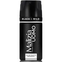Malizia Uomo Parfum d'Intesa Deodorant Spray 150 ml – Eau de Toilette für Herren, intensiver und langanhaltender Duft, Frische für den ganzen Tag (Black&Wild 1 Einheit)
