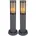 GLOBO Sockelleuchte Edelstahl 7,6x45 cm 2er Set anthrazit