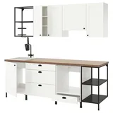 IKEA ENHET Küche anthrazit/weiß Rahmen