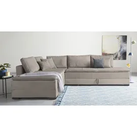 Home Affaire Ecksofa L-Form Cord 3-Sitzer Braun