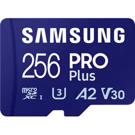 Samsung PRO Plus 256 GB microSDXC-Speicherkarte (2023) mit USB-Adapter
