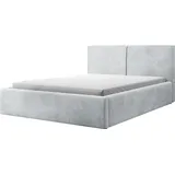 Selsey Doppelbett Farese - Bett mit Polsterrahmen, Cordbezug 140 cm, hellgrau - Hellgrau
