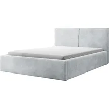 Selsey Doppelbett Farese - Bett mit Polsterrahmen, Cordbezug 140 cm, hellgrau - Hellgrau