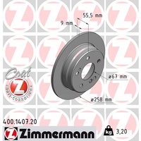 ZIMMERMANN Bremsscheibe 400.1407.20