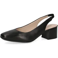 CAPRICE Slingpumps aus Leder mit Lack, Schwarz (Black Nappa), 40 EU