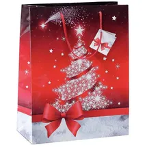 Sigel Geschenktüte Sparkling Tree 17 x 23 cm 5 St. Rot/Silber