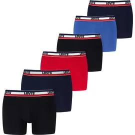 Levi's LEVIS MEN REPEAT SPW LOGO BOXER BRIEF schwarz/rot/blau L 6er Pack