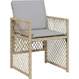 vidaXL Garten Essgruppe 9-tlg. Beige