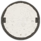 hauck Play N Tidy. Dark Grey – 2in1 Spielmatte & Aufbewahrungstasche für Babys & Kleinkinder, 120 cm Große Krabbeldecke mit Tierwelt-Design, Waschbar & Faltbar, Schnellen Verstauen von Spielzeug
