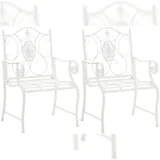 deluke AUSTIN Gartenstuhl 62 x 53 x 94 cm Weiß 2 St.