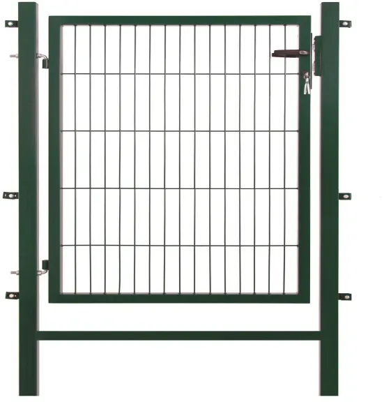 Einzeltor Simple HxB 100x100cm eckige Pfosten 60/60 moosgrün - vormontiert GARDEN N MORE