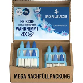 Febreze 3Volution Duftstecker 4x Nachfüllflakons Aprilfrisch, 3 Abwechselnde Düfte Zum Bekämpfen Von Gerüchen