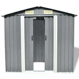 vidaXL Gartenschuppen 2,04 x 1,32 m grau