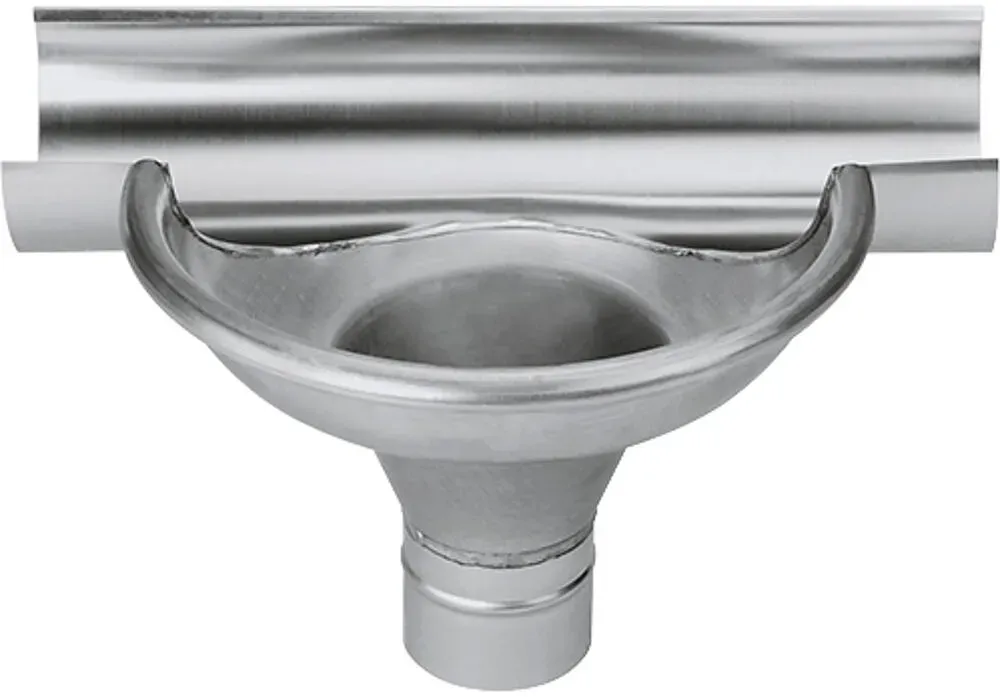 Rinnenerweiterung Grömo Schalenform, halbrunde Rinne, Zink, verschiedene Größen (Ausführung: Nenngröße 333. Ø 100mm)