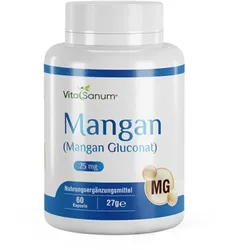 VitaSanum®- Mangan (Mangan Gluconat) 25 mg 60 Kapseln 60 St