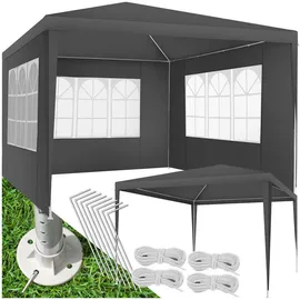 Tectake tectake® Pavillon, 3 x 3 m, im Stecksystem, mit UV-Schutz, wasserdicht,