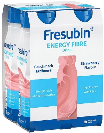 Fresubin Energy Fiber Drink Erdbeere Trinkflaschen 4x200ml