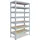 shelfplaza Schwerlastregal Stahl 200x70x40 cm Silber 7 Böden