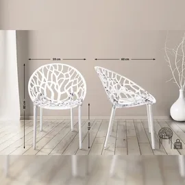 CLP Crystal Stapelstuhl 59 x 60 x 80 cm transperant 2 St.