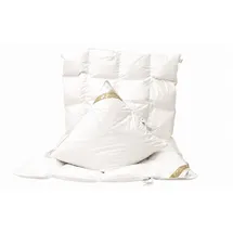 Betten Hofmann Set Kassetten Daunendecke 4x6 135x200 cm + Kissen 80x80 cm