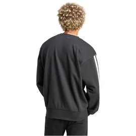 adidas Essentials 3-Streifen French Terry Sweatshirt Black / White L