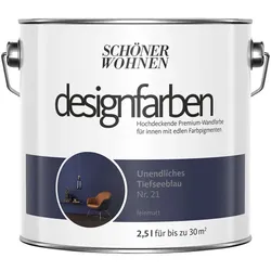 SCHÖNER WOHNEN FARBE Dispersionsfarbe »Designfarben«, Unendliches Tiefseeblau, matt