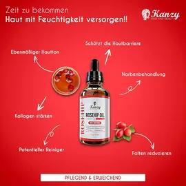 KANZY Hagebuttenöl Bio Kaltgepresst 120 ml