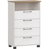 Schildmeyer Highboard Jelda 62,4 x 102 x 34,1 cm Weiß / Eiche