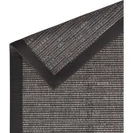DEKOWE Teppich DEKOWE "Naturino Effekt", grau (anthrazit), B:80cm H:8mm L:250cm, Kunstfaser, Teppiche, Teppich, Flachgewebe, Sisal-Optik, mit Bordüre, In- und Outdoor geeignet