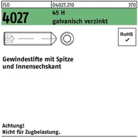 Industrial Quality Supplies ISO 4027 Gewindestifte mit Spitze &