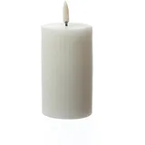 uYuni LED Kerze Thea Uyuni mit Rillen Timer bis 400Std. D: 5,8cm H:10,1cm gerillt weiß