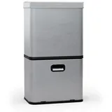 Klarstein Mülleimer Touchless sensor bin, Sensor Trash Bin Garbage Müll Geräuschlos 3 Fächer 60 L