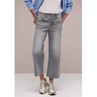 STREET ONE High Waist Wide Leg Jeans im Loose Fit Light Grey wash 25 - 25W / 26L