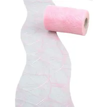 Deko AS GmbH Sizoweb Tischband Wellenschnitt zartrosa ca. 12,5 cm Rolle 25 Meter - 64W 033-R 125