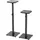 Relaxdays Lautsprecherständer Set bis 10 kg höhenverstellbar 72-95cm Metall & Glas Schwarz