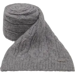 Strickschal CHILLOUTS "Giralda Scarf", Damen, grau, Feinstrick, Materialmix, unifarben, modisch, Modetücher, mit eleganter Strickoptik